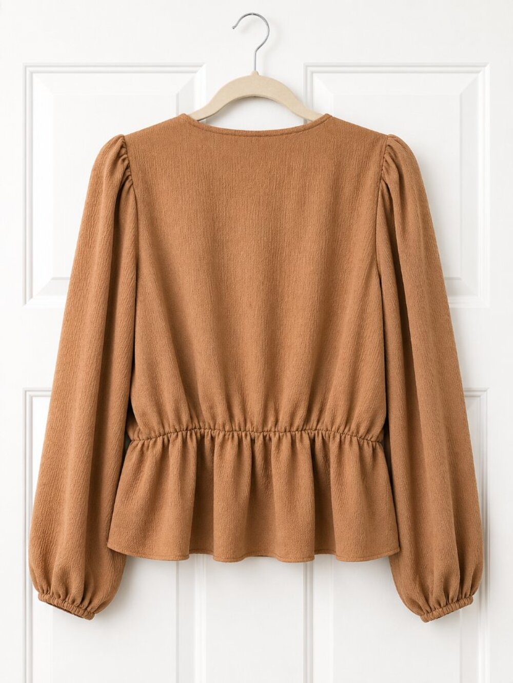 Express Textured Peplum Blouse – Size Large - Picture 3 of 3